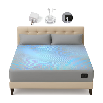 Earthbound Grounding Sheet King – Organic Cotton & Silver Fiber Fitted Bed Sheet with Grounding Cord for Better Sleep