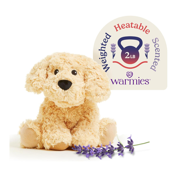 Microwavable Weighted Stuffed Animal – Heated Plush Golden Dog for Warmth, Comfort & Anxiety Relief, Soft Toy for Kids & Toddlers