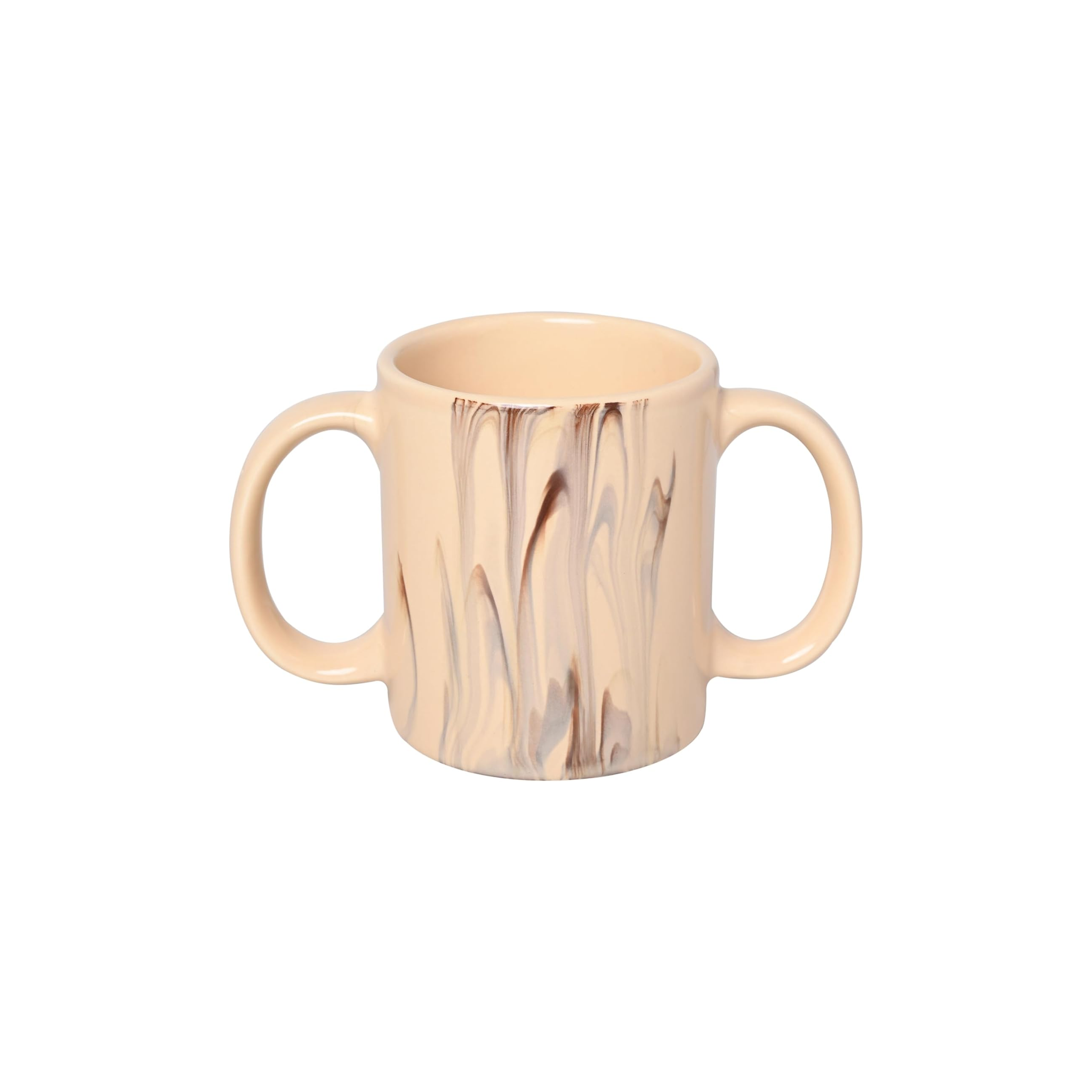 Dual Handle Mug – Double Grip Cup for Tremors, Arthritis & Weak Hands, 11.83oz (350ml) Cream