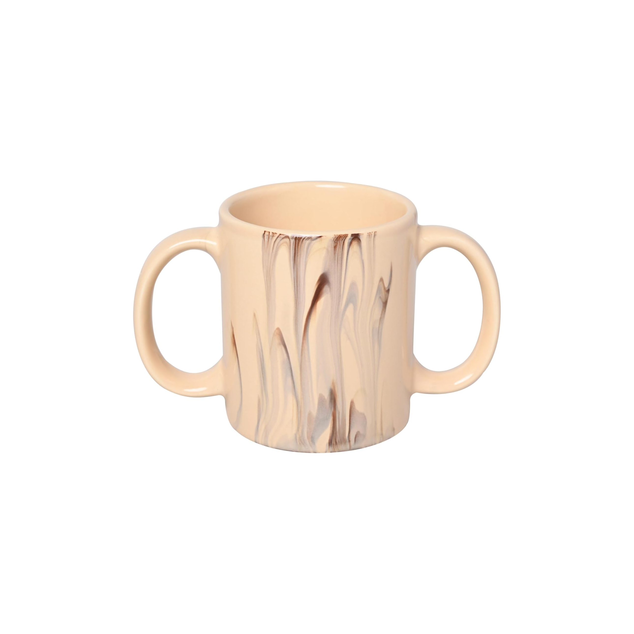 Dual Handle Mug – Double Grip Cup for Tremors, Arthritis & Weak Hands, 11.83oz (350ml) Cream