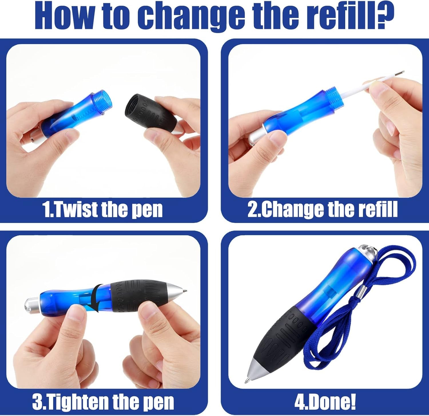 Big Weighted Fat Pens for Parkinsons Patients, Essential Tremors, Arthritis Hand and Low Grip Strength - Heavy Weighted Pen to Help Parkinson'S, Carpal Tunnel, Elderly(1 Pack with 4 Ink Refill)