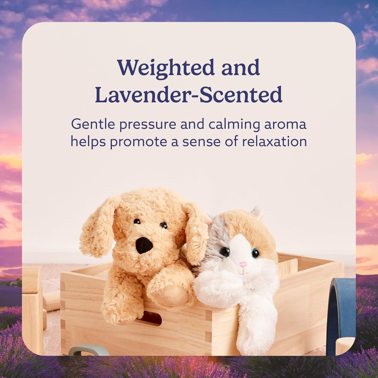 Microwavable & Weighted Stuffed Animals, Golden Dog - Heated Stuffed Animal Plushie for Warmth & Comfort - Cute Soft Plush Toys for Boys, Girls, Babies & Toddlers