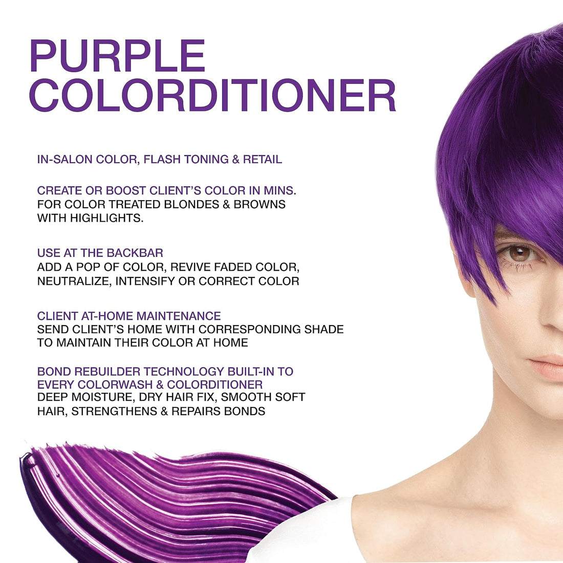 Color Depositing Conditioner - Color Refresher with Bondfix Bond Rebuilder, Viral and Gem Lites, Pairs with Colorwash