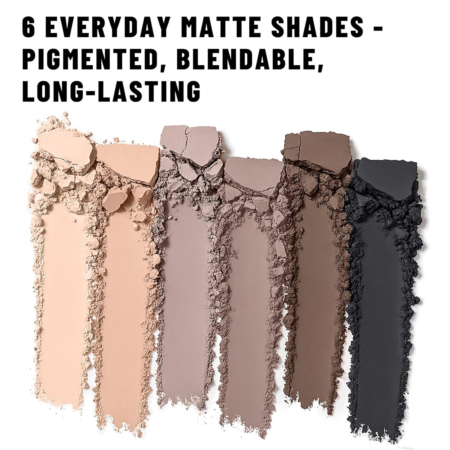 6 Colors Mini Eyeshadow Makeup Palette Neutral Nude Smoky Eye Shadow Taupe & Brown Matte Make up Pallet with Mirror Highly Pigmented Long Lasting Waterproof Travel Size Gift Kit 01