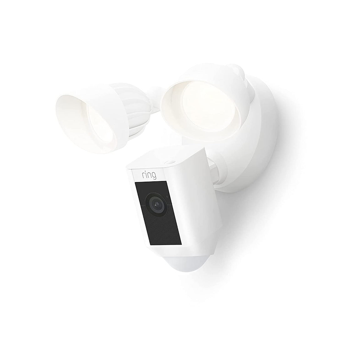 Floodlight Cam Wired plus — Outdoor Home or Business Security with Motion-Activated 1080P HD Video and Floodlights, (2021 Release) White