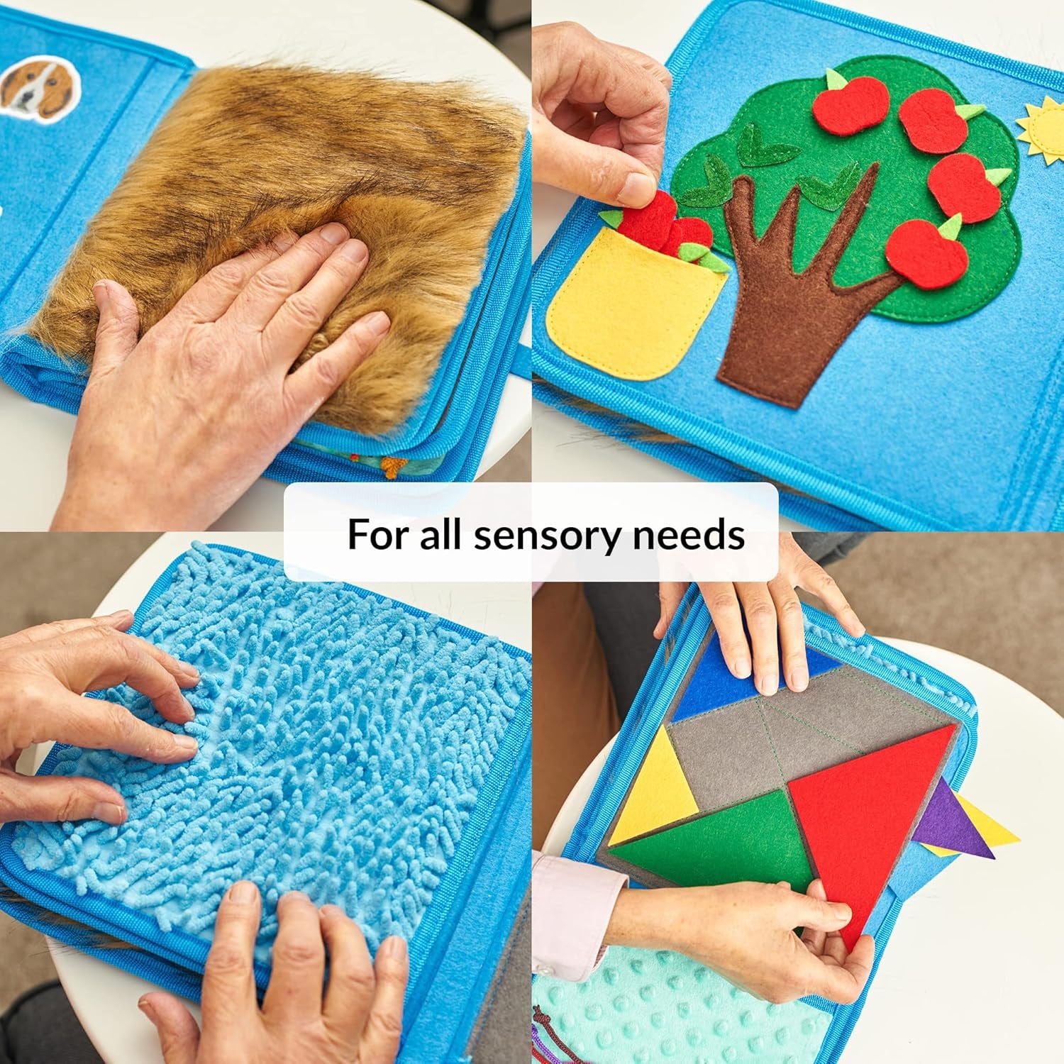 Fidget Book for Elderly | Fidget Blanket for Dementia | Dementia Products for Elderly | Gift and Activities for Seniors with Alzheimer’S | Sensory Fidget Toys