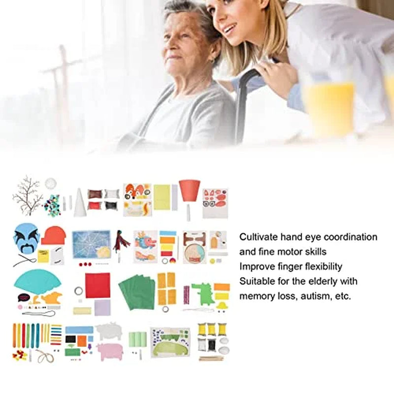 Sensory Blanket Memory Loss Fidget Toys, Dementia Sensory Activity Funny Elderly Alzheimer Handwork Toy Set Dementia Activity Elderly Alzheimer Activity Toy for ADHD Memory Loss