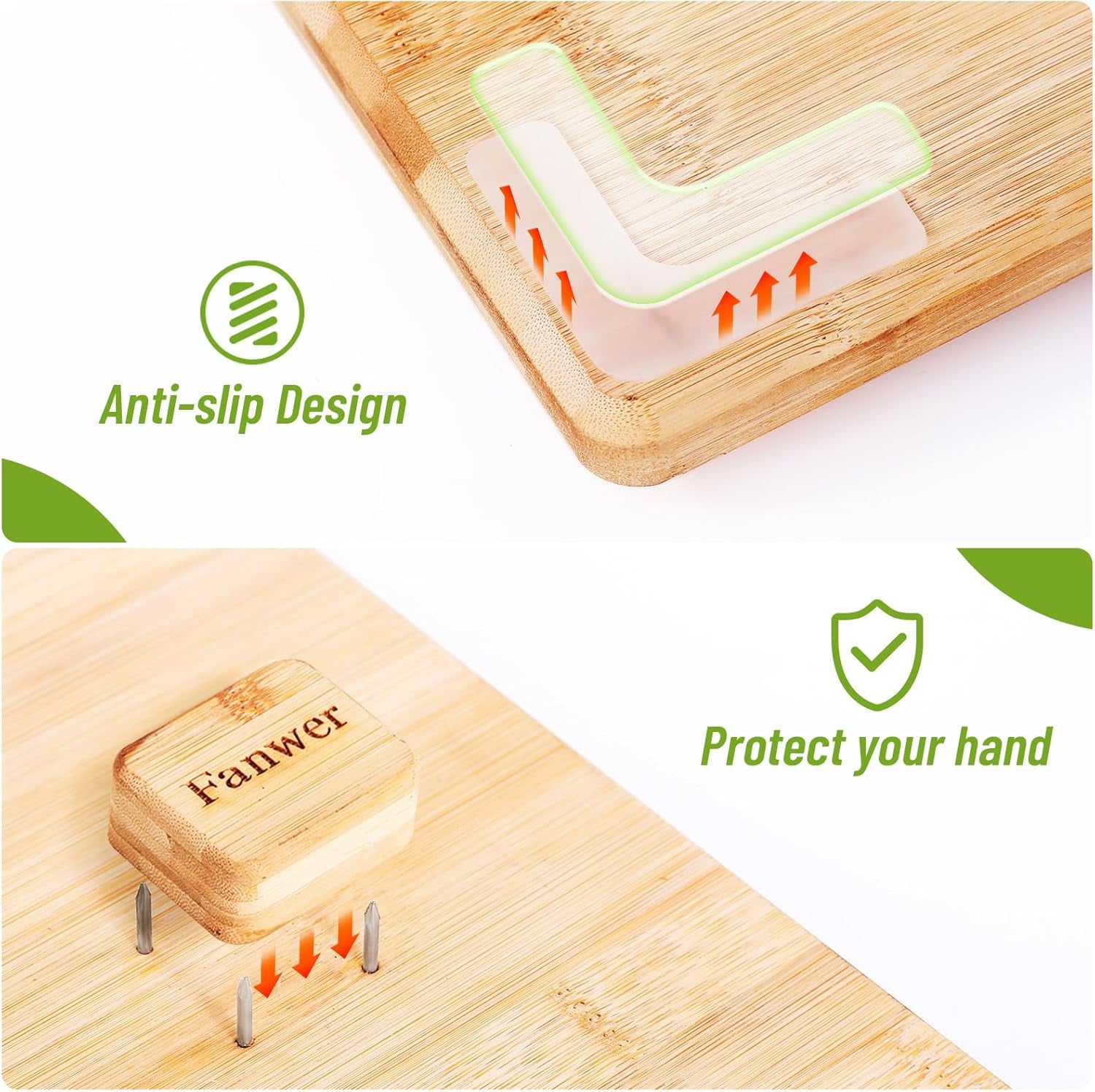 Adaptive One-Handed Cutting Board- Anti-Slip with Bread Stops & Spikes - Perfect for Amputees & Disabled - Single Handed for Effortless Cutting & Chopping - Handicapped Kitchen Board.