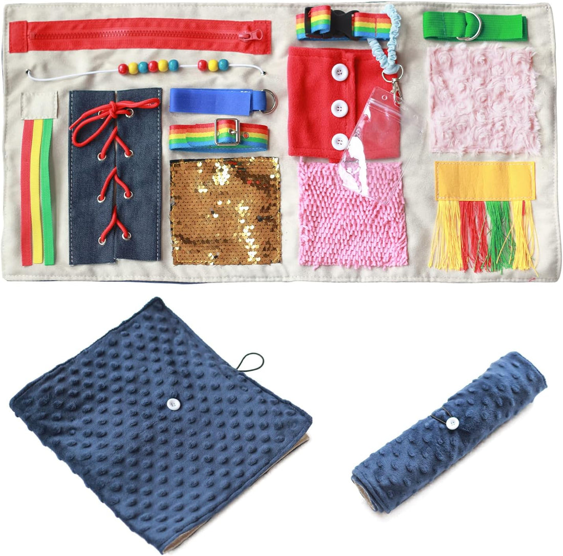 Fidget Blanket for Dementia Patients, Dementia Products for Elderly, Dementia Activities for Seniors, Alzheimers Toys, Gift for Elderly
