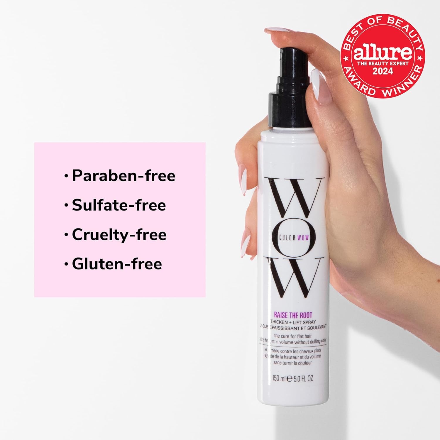 Raise the Root Thicken + Lift Spray - All-Day Volume for Fine, Flat Hair without Dulling Color