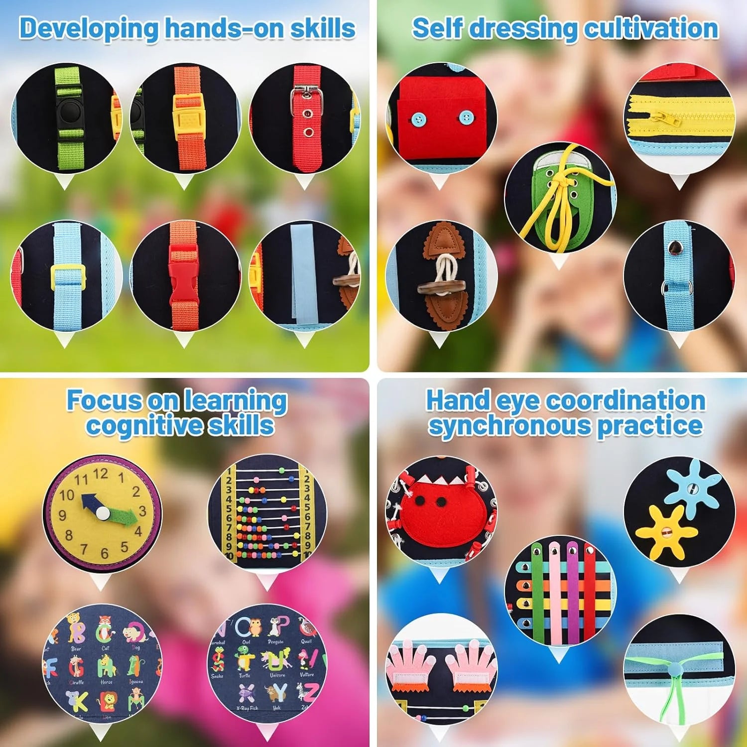 Fidget Blanket for Adults with Dementia,Dementia Activities for Seniors,Dementia Products for Elderly,Alzheimers Products,Alzheimers Activities,Toddler Busy Board,Autism Sensory Toys