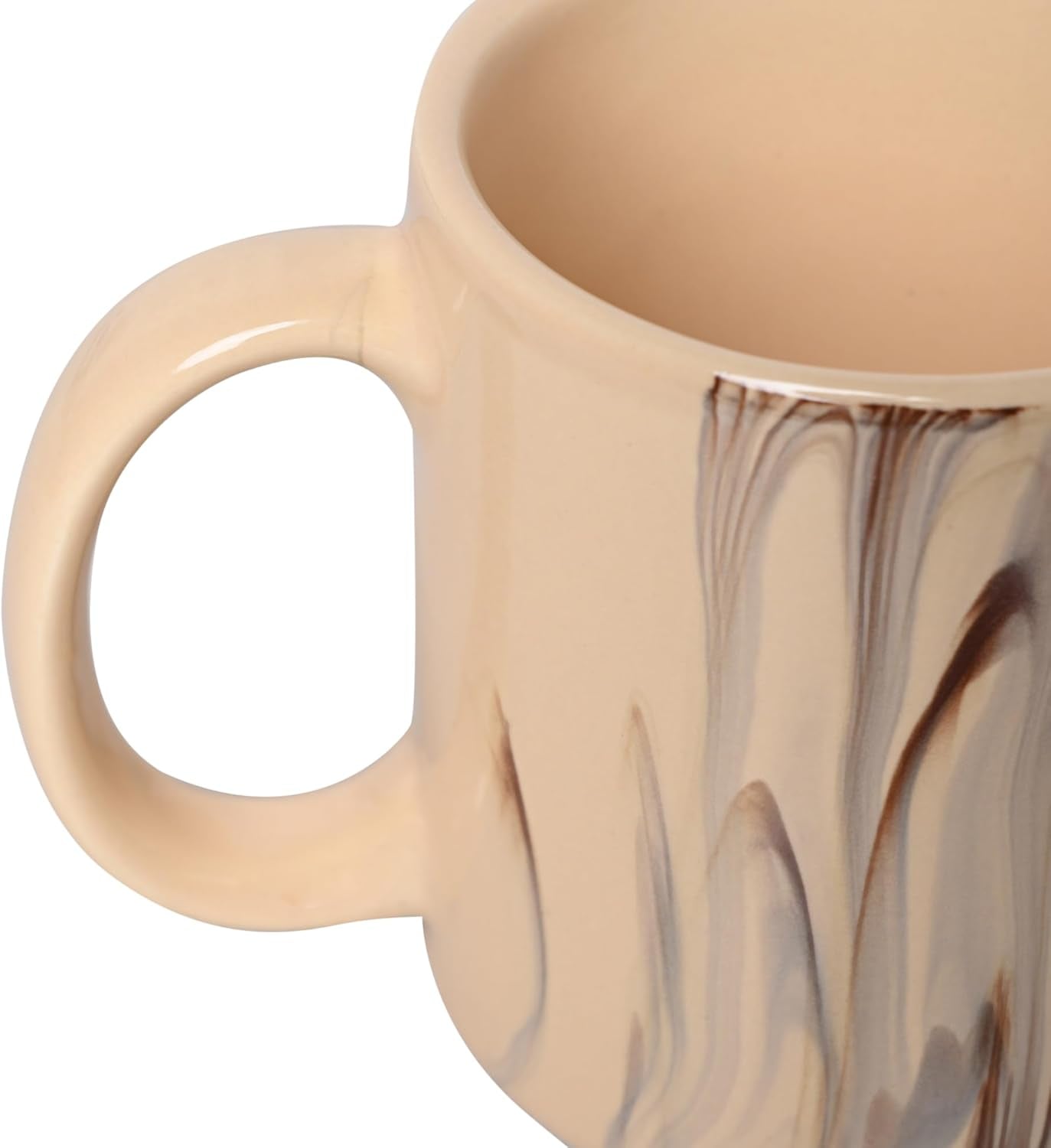 Dual Handle Mug (Double Grip Mug) to Aid Tremors, 11.83 US Fl. Oz. (350 Ml) (Cream)