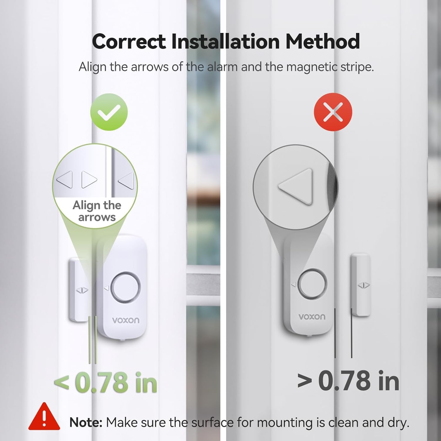 Door Alarms for Kids Safety,  Window Alarm Door Alarm for Home Security Personal Security Window Alarms Sensor Burglar Door Alarm for Pool, Cars, Sheds, Caravans DIY Kit Pack of 2