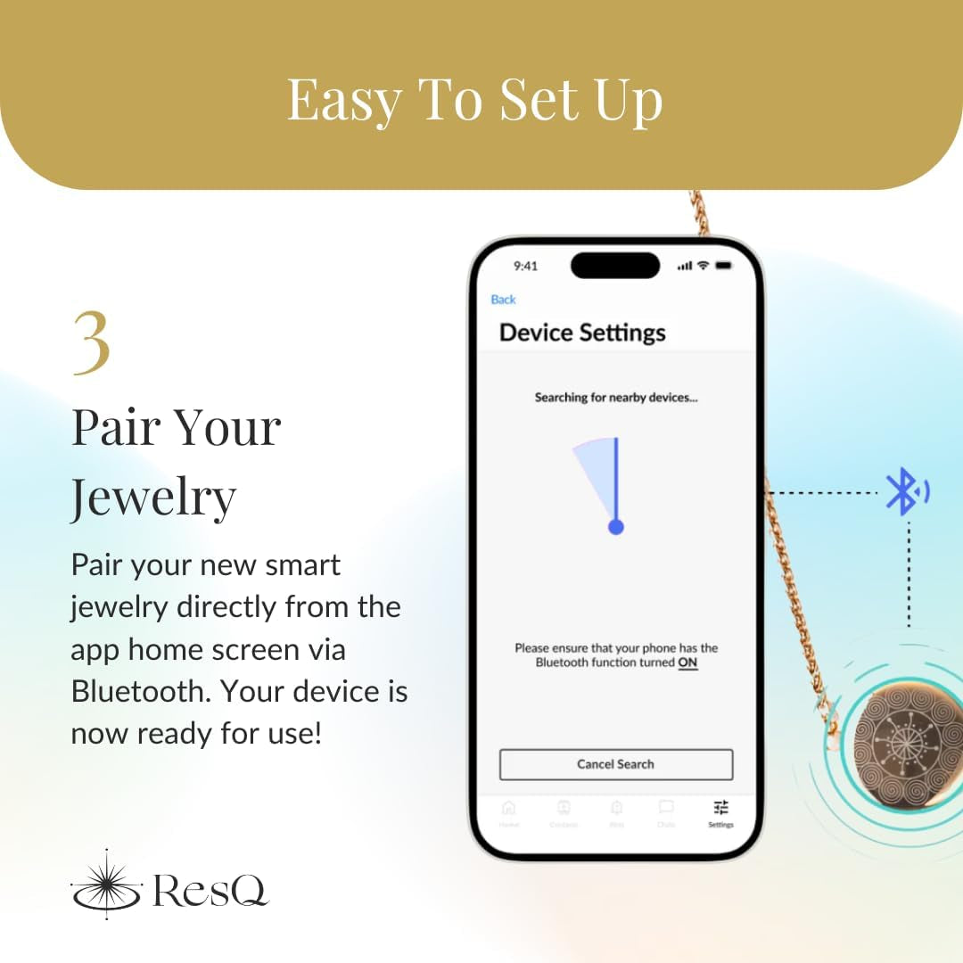 Jewelry, Shakti Smart Bluetooth Safety Necklace, Discreet Wearable Safety Device - GPS Location Tracking, Audio Recording, One Touch Activation