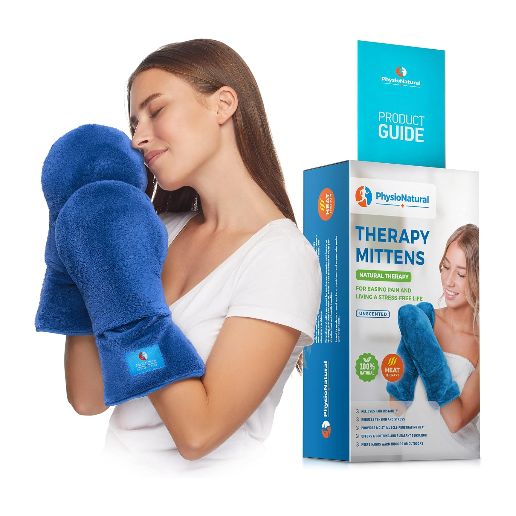 Microwavable Therapy Mittens with Flaxseed – Moist Heat Gloves for Hand & Finger Pain Relief, Arthritis, Carpal Tunnel & Raynaud’s