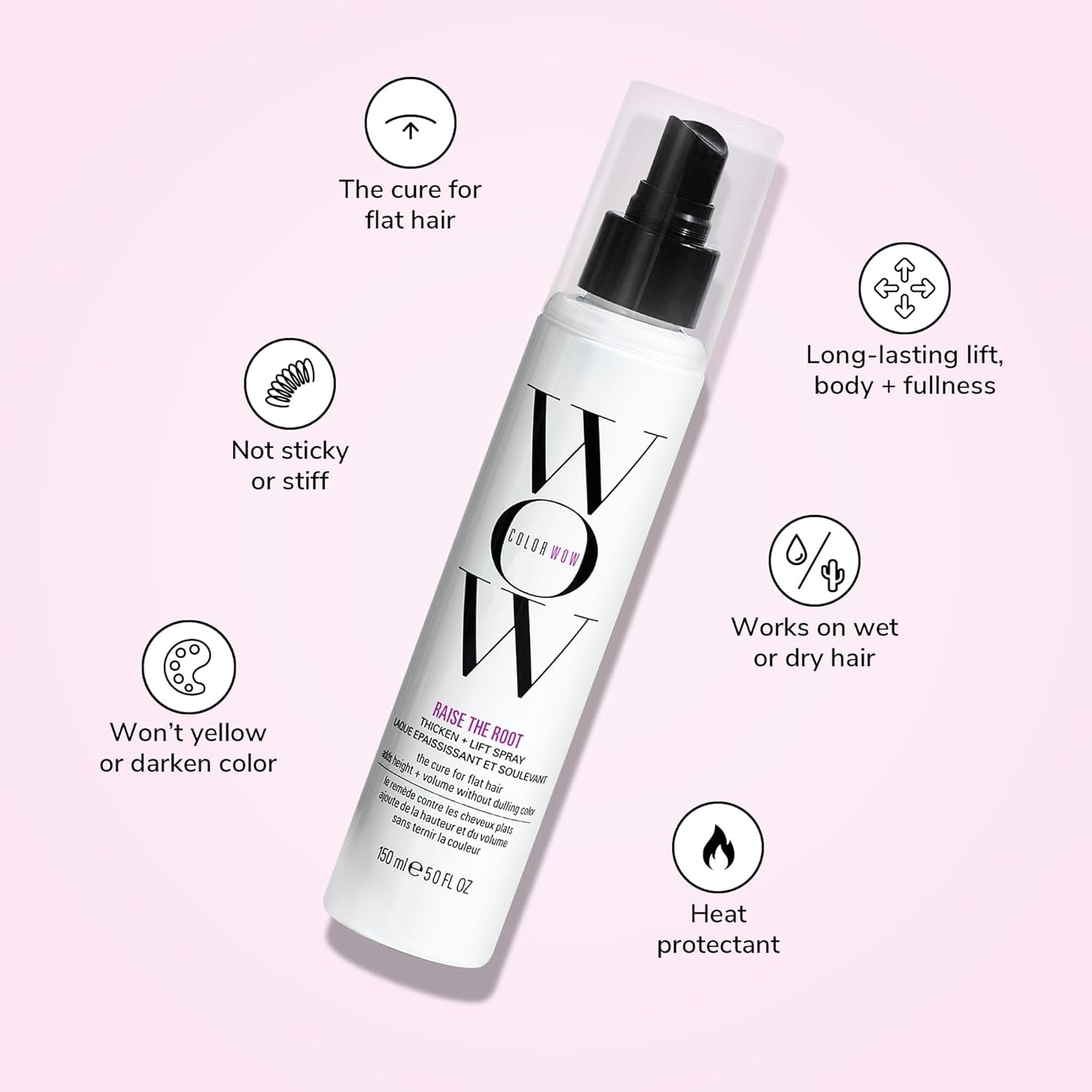 Raise the Root Thicken + Lift Spray - All-Day Volume for Fine, Flat Hair without Dulling Color