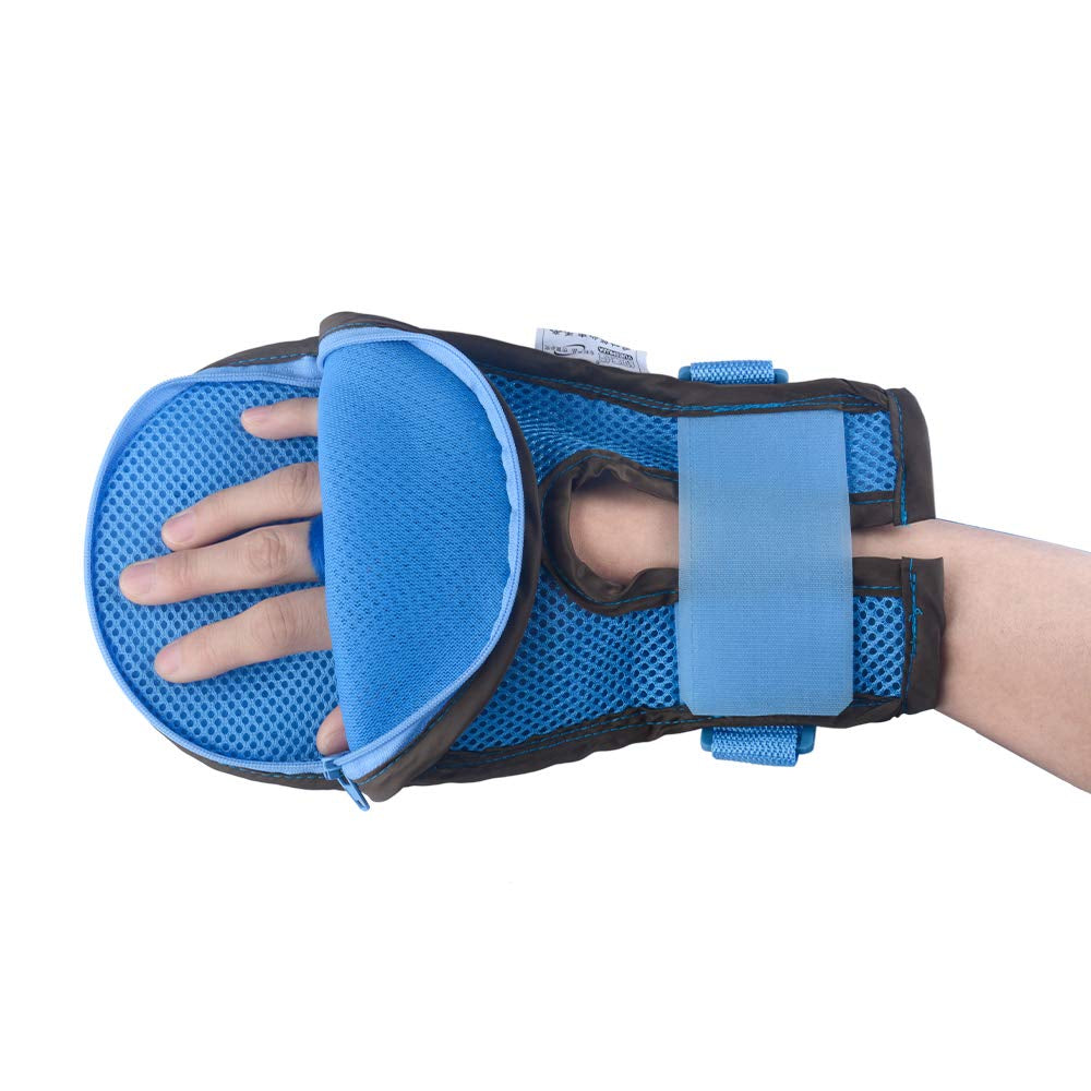 Hand Control Mitts Dementia Safety Restraint Gloves Hand Protectors Personal Safety Devices Finger Control Mitts, 1 Pair (S: 26Cm)