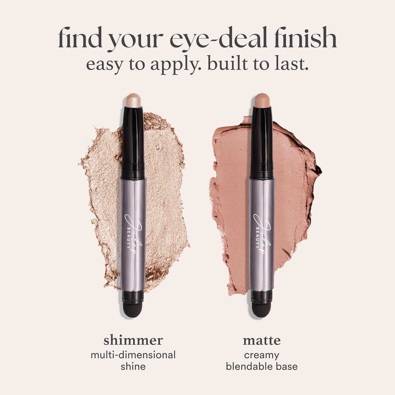 Eyeshadow 101 Cream-To-Powder Waterproof Shadow Stick – Rose Shimmer – Long-Lasting, Crease-Proof, Pearlescent Rose Shimmer Cream Eyeshadow with Built-In Smudger
