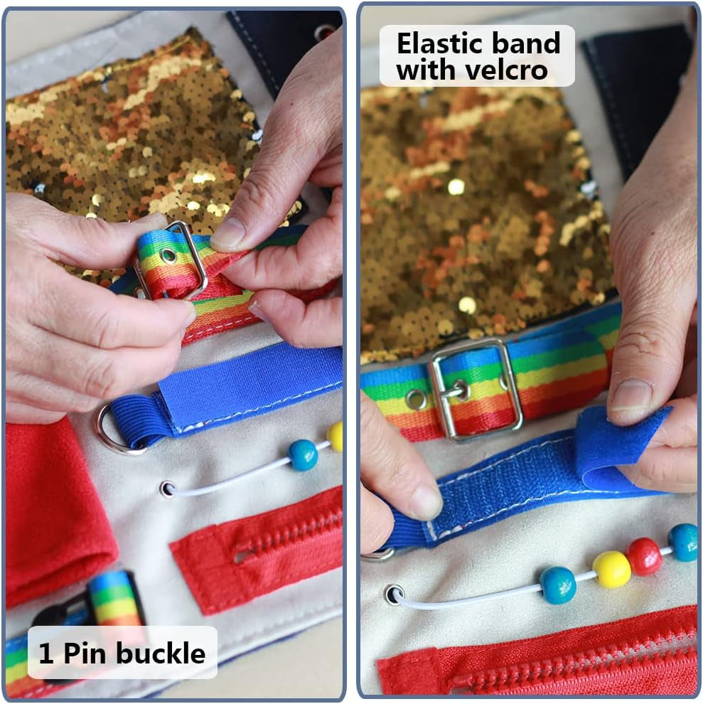 Fidget Blanket for Dementia Patients, Dementia Products for Elderly, Dementia Activities for Seniors, Alzheimers Toys, Gift for Elderly