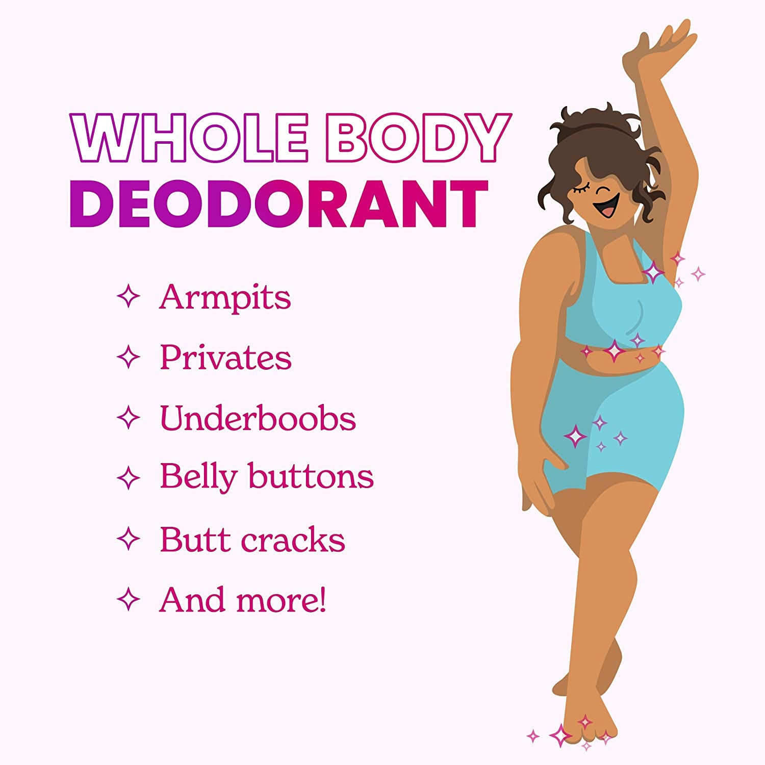 Whole Body Deodorant - Invisible Cream Stick - 72 Hour Odor Control - Aluminum Free, Baking Soda Free, Skin Safe - 2.2 Ounce (Pack of 2) (Unscented)