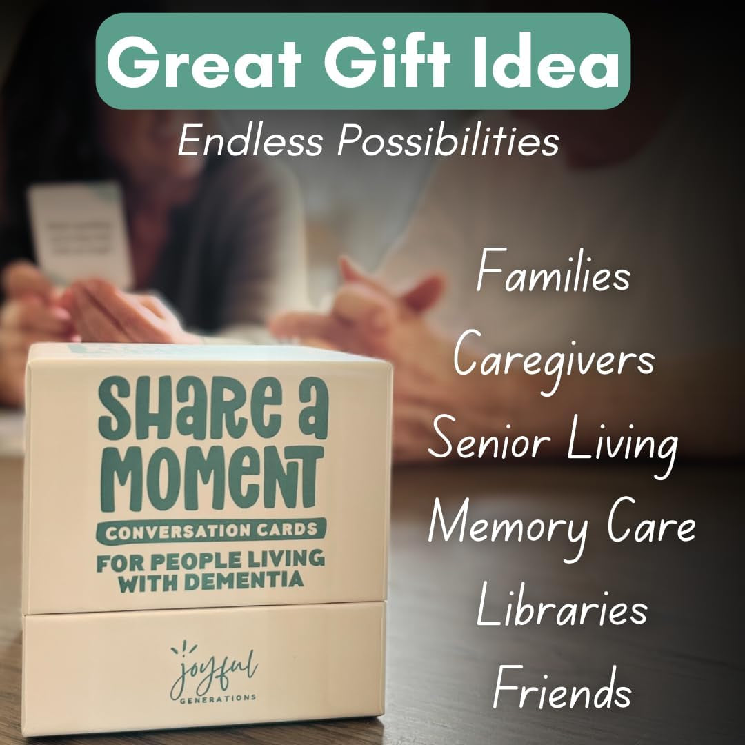 Share a Moment Conversation Cards | Dementia Activities for Seniors | Alzheimer’S & Dementia Conversation Cards | Great for Individuals Living with Dementia, Families and Caregivers