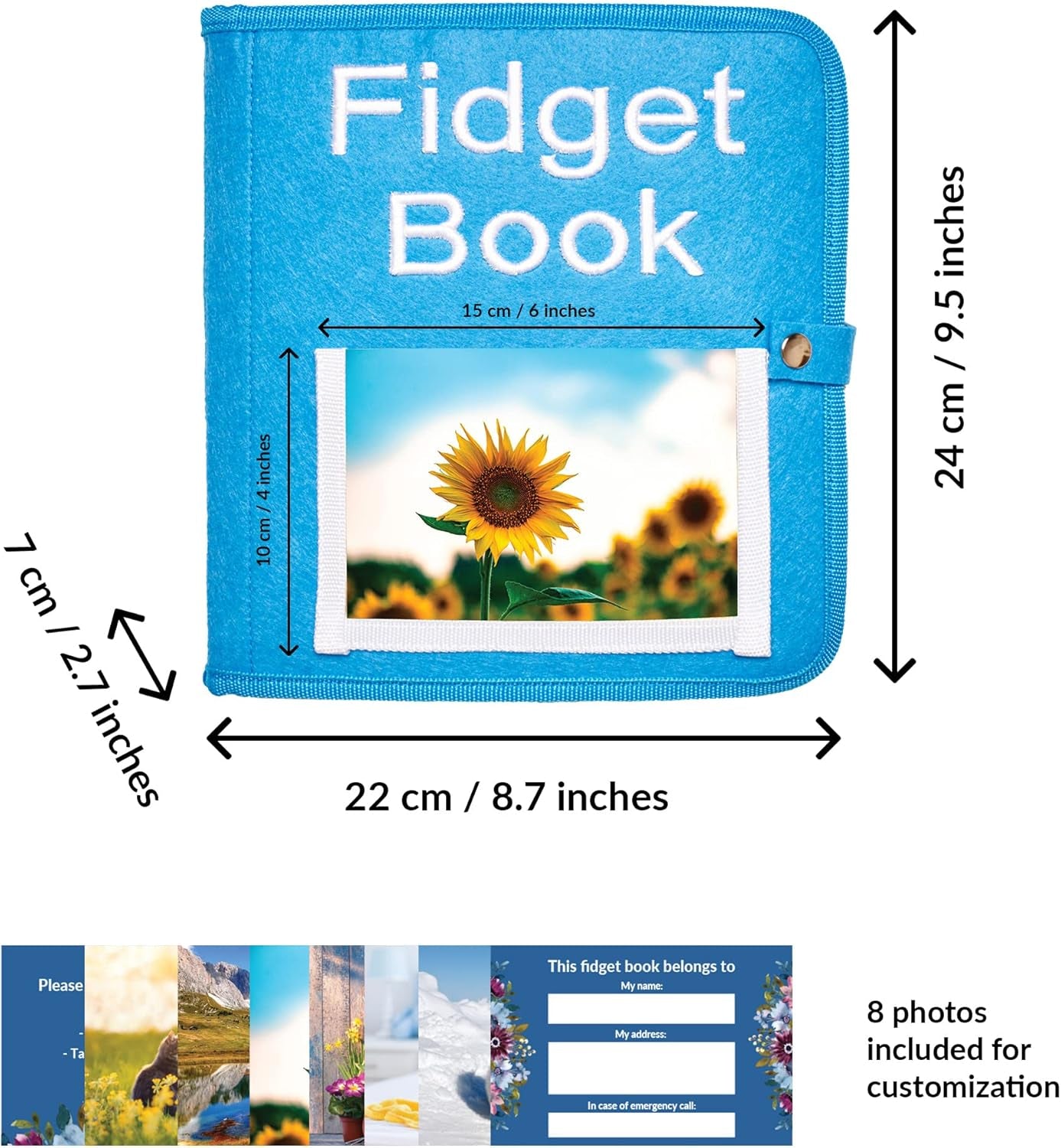 Fidget Book for Elderly | Fidget Blanket for Dementia | Dementia Products for Elderly | Gift and Activities for Seniors with Alzheimer’S | Sensory Fidget Toys