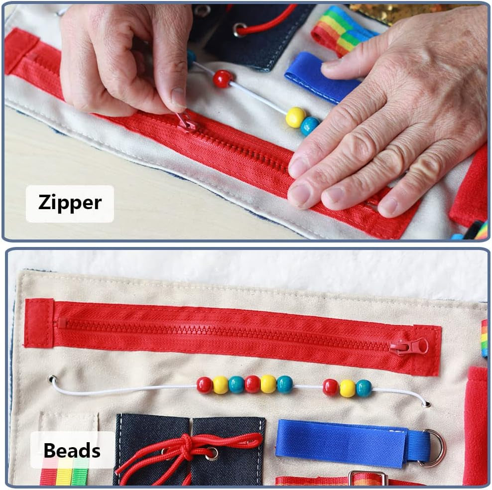 Fidget Blanket for Dementia Patients, Dementia Products for Elderly, Dementia Activities for Seniors, Alzheimers Toys, Gift for Elderly