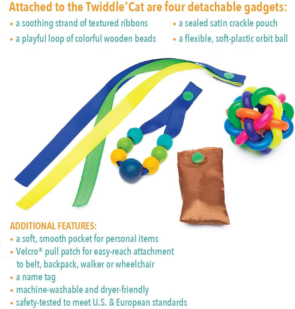 Premium Dementia Activities for Seniors - Comforting Alzheimer’S Products for Elderly - Engaging Sensory Items for Adults and Kids (Cream Cat)
