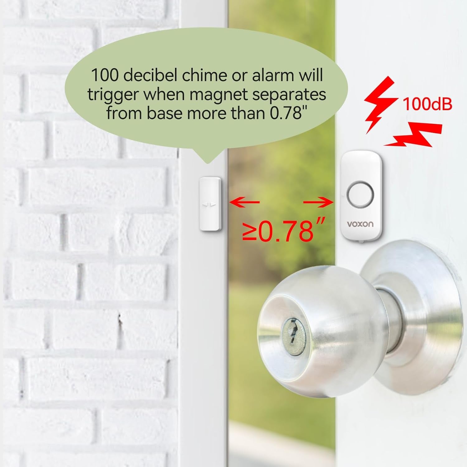 Door Alarms for Kids Safety,  Window Alarm Door Alarm for Home Security Personal Security Window Alarms Sensor Burglar Door Alarm for Pool, Cars, Sheds, Caravans DIY Kit Pack of 2