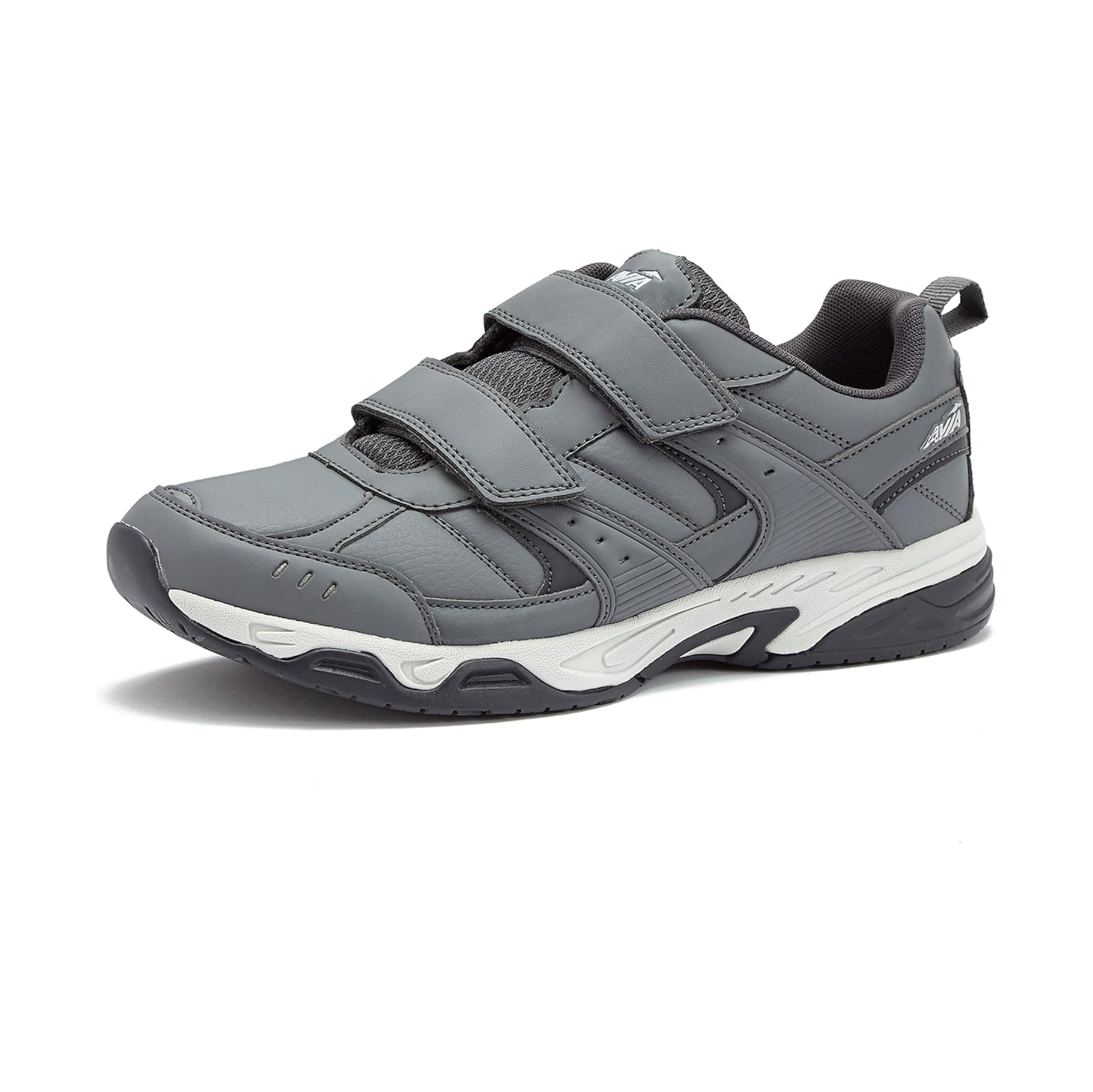 Avi-Union II Strap Non-Slip Shoes for Men – Memory Foam Walking Shoes, Black Wide & Extra Wide Fit