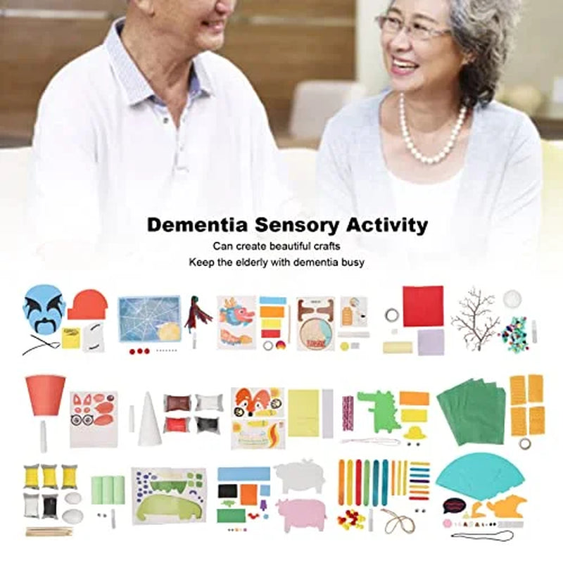 Sensory Blanket Memory Loss Fidget Toys, Dementia Sensory Activity Funny Elderly Alzheimer Handwork Toy Set Dementia Activity Elderly Alzheimer Activity Toy for ADHD Memory Loss