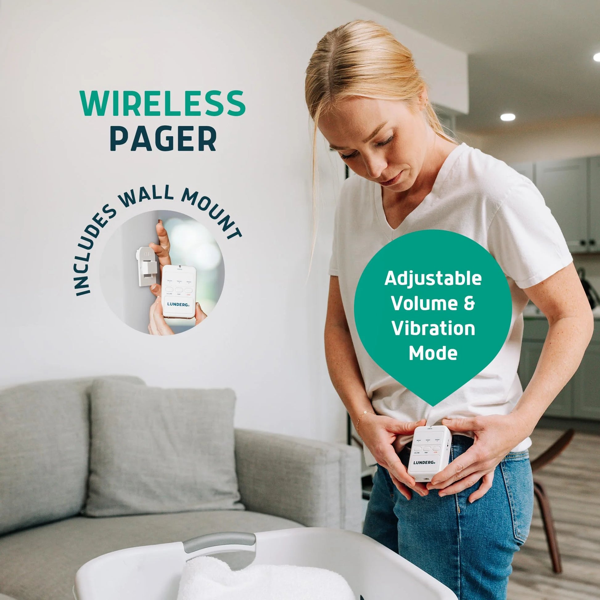 under Mattress Bed Alarm for Elderly Adults with Early Alert - Wireless Bed Sensor Pad & Pager - Bed Alarm for Elderly Dementia Patients - Bed Alarms and Fall Prevention for Elderly