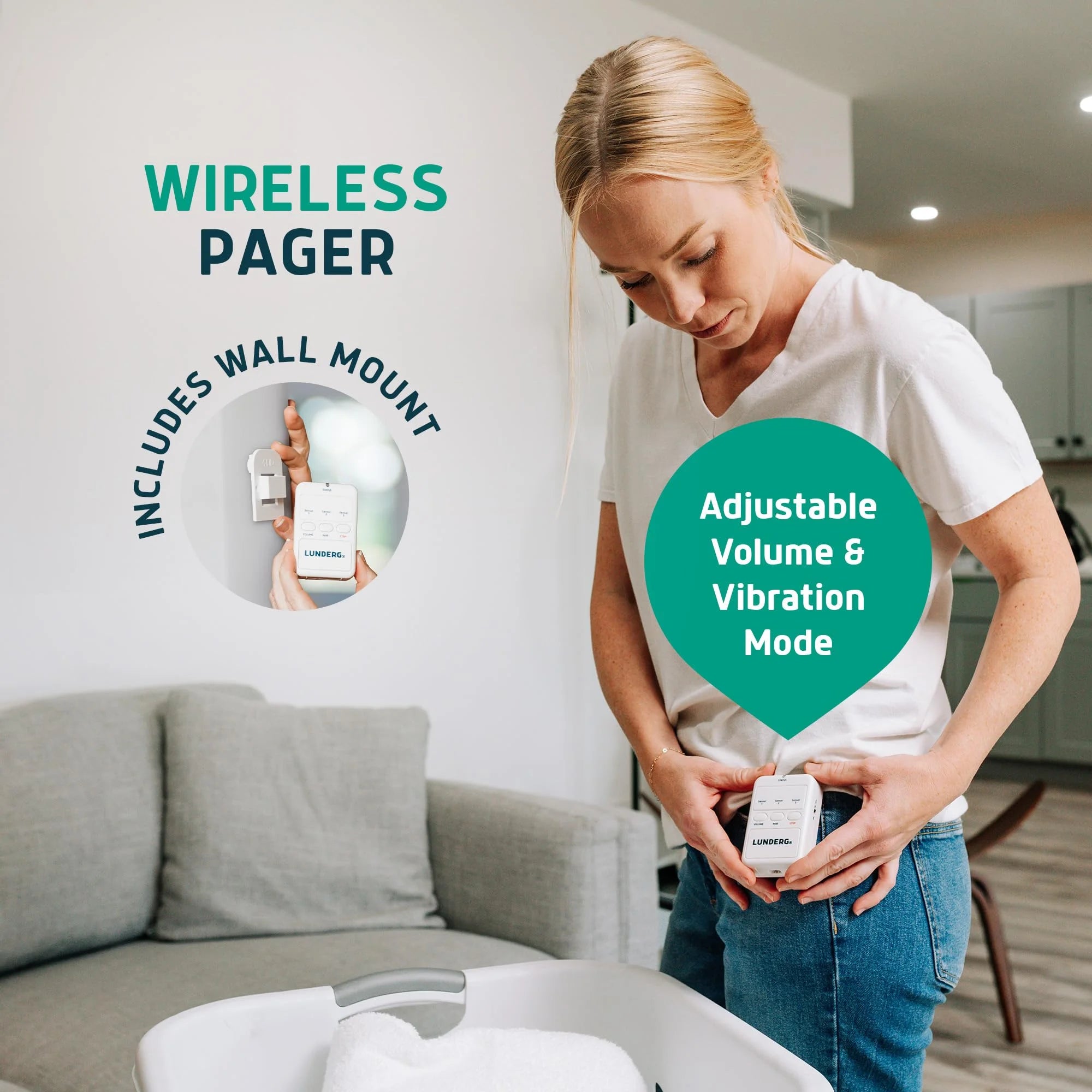 under Mattress Bed Alarm for Elderly Adults with Early Alert - Wireless Bed Sensor Pad & Pager - Bed Alarm for Elderly Dementia Patients - Bed Alarms and Fall Prevention for Elderly