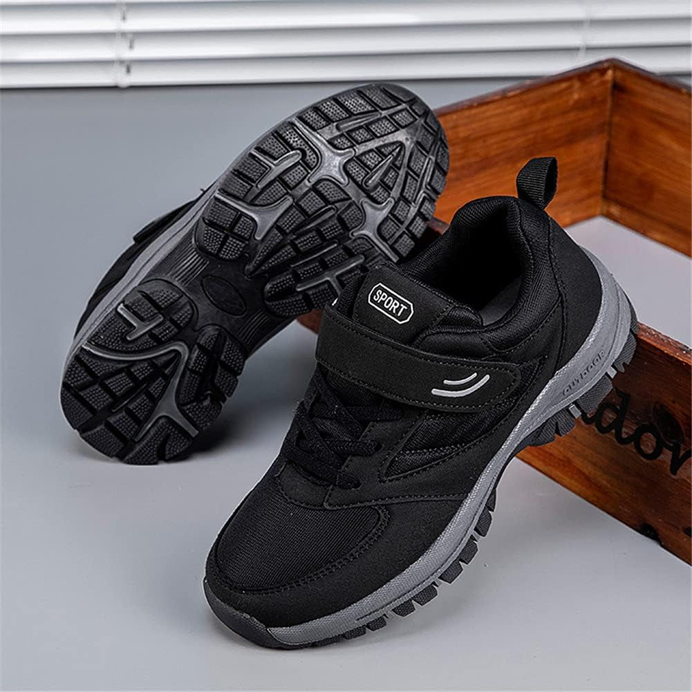 Men'S Comfortable Walking Shoes Non-Slip Safety Casual Sneakers for Elderly Strap Closure