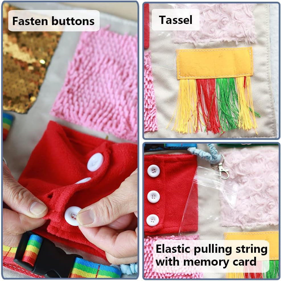 Fidget Blanket for Dementia Patients, Dementia Products for Elderly, Dementia Activities for Seniors, Alzheimers Toys, Gift for Elderly