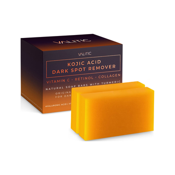 Kojic Acid Dark Spot Remover Soap – With Vitamin C, Retinol, Collagen & Turmeric, Hydrating Complex (2 Pack)