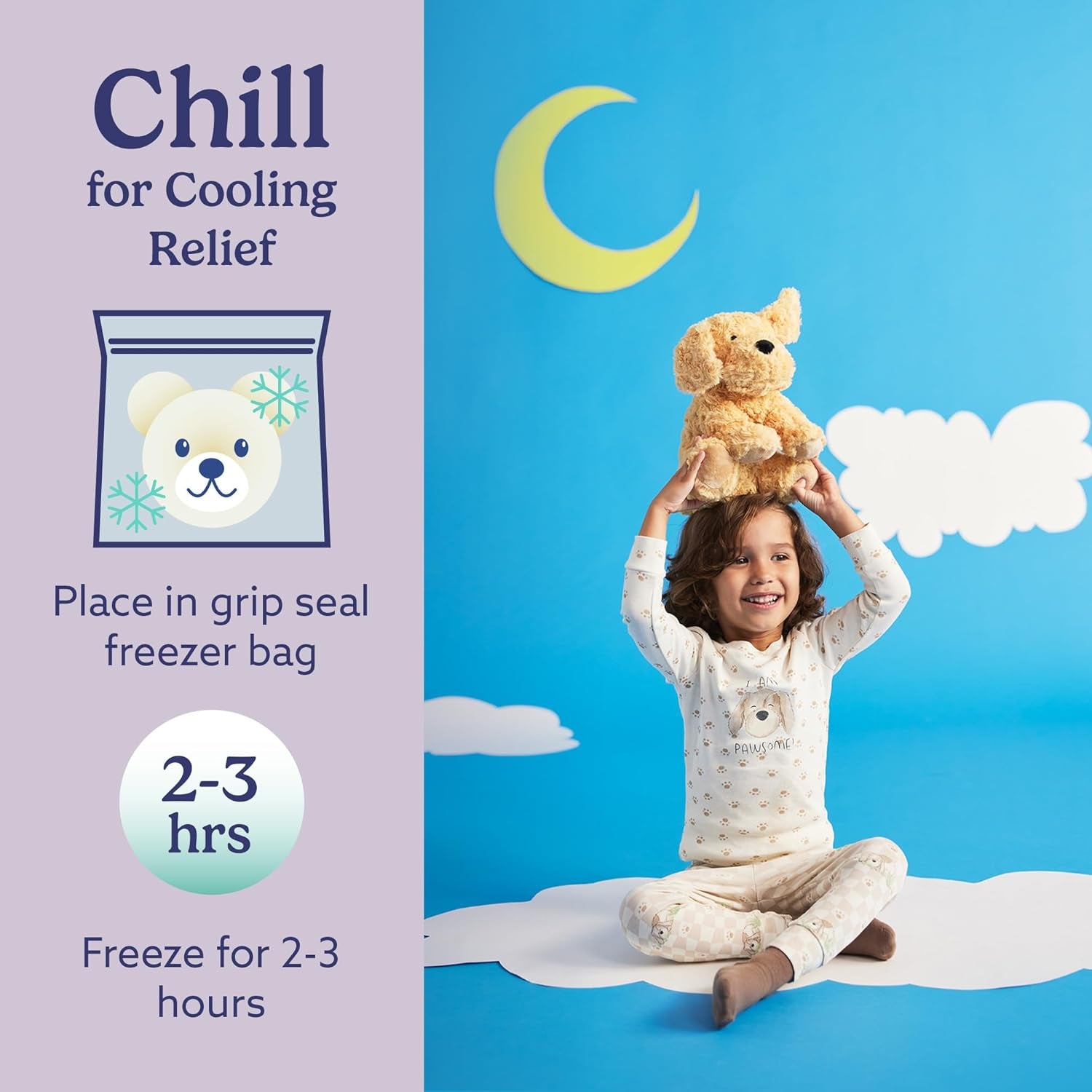 Microwavable & Weighted Stuffed Animals, Golden Dog - Heated Stuffed Animal Plushie for Warmth & Comfort - Cute Soft Plush Toys for Boys, Girls, Babies & Toddlers