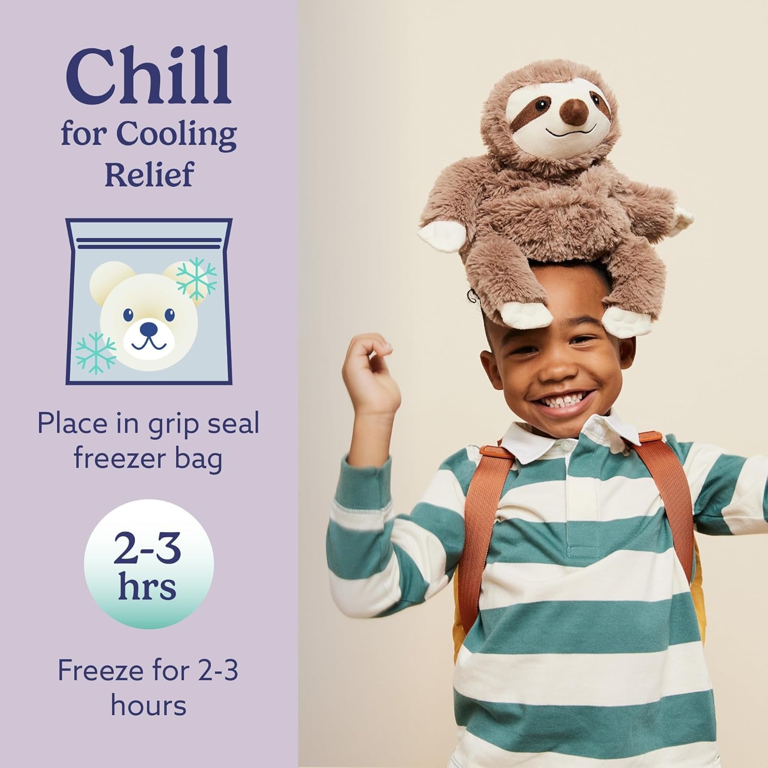 Microwavable & Weighted Stuffed Animals, Sloth - Heated Stuffed Animal Plushie for Warmth & Comfort - Cute Soft Plush Toys for Boys, Girls, Babies & Toddlers