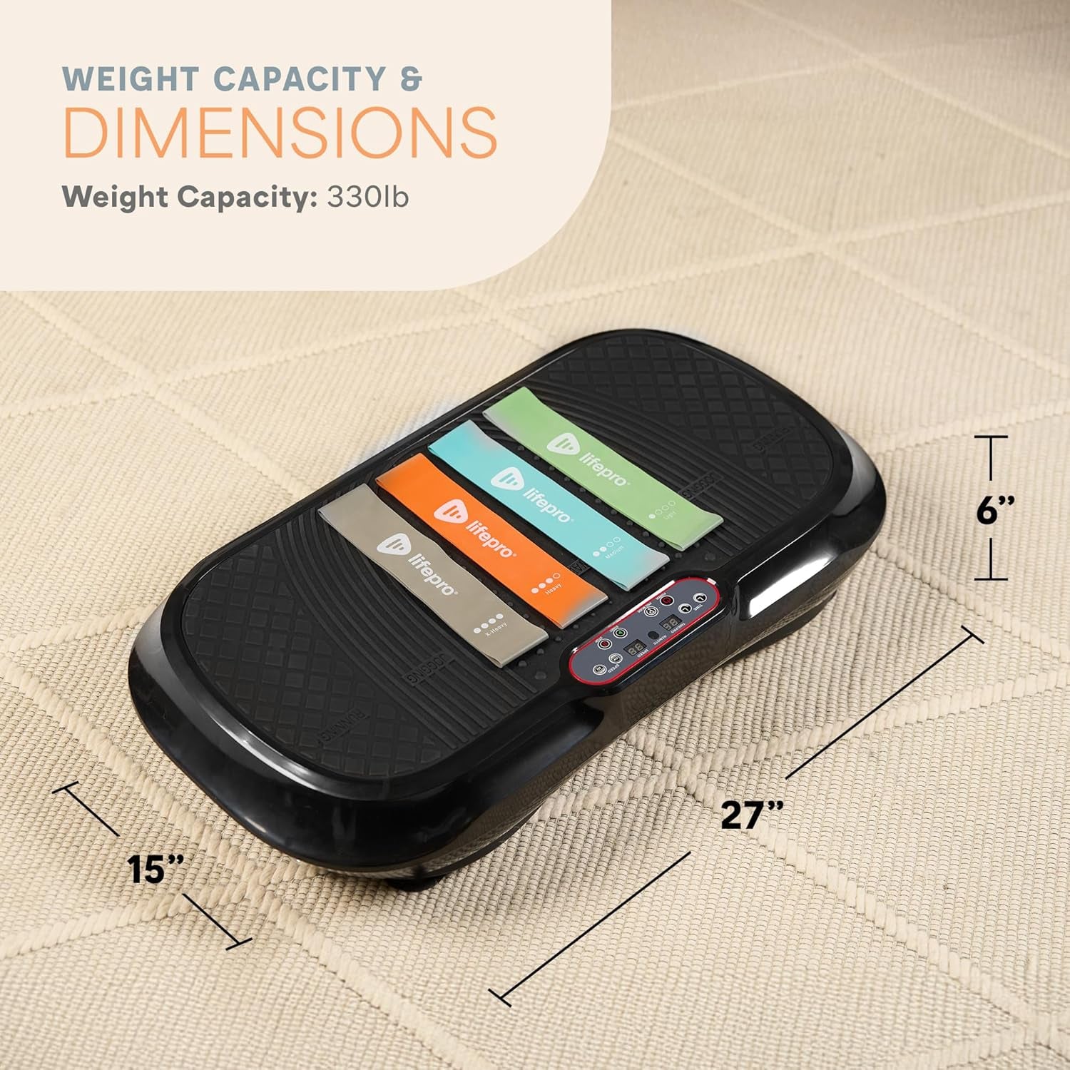 Waver Vibration Plate Exercise Machine – High-Intensity Vibration for Muscle Activation, Full-Body Workout Vibrating Platform with Loop Bands, Fitness Equipment for Strength Toning & Fat Loss
