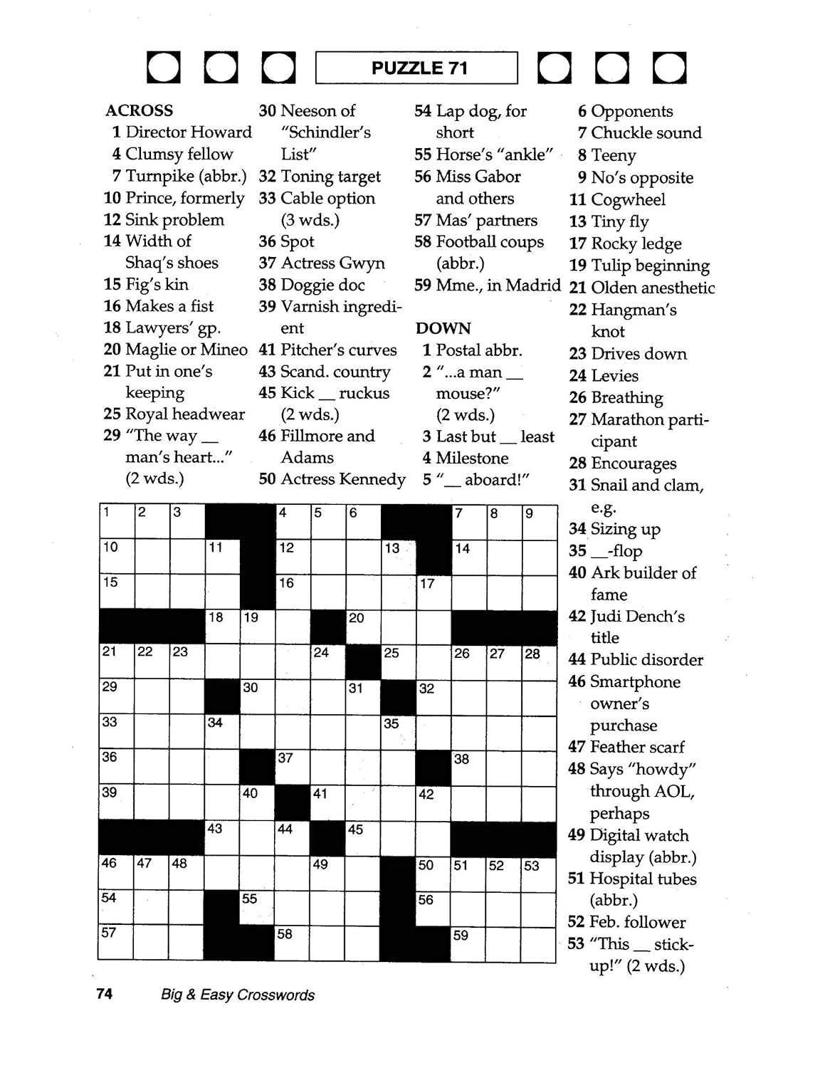 KAPPA Super Saver LARGE PRINT Crosswords Puzzle Pack-Set of 6 Full Size Books