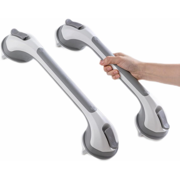 2 Pack Suction Grab Bars for Bathtubs & Showers – Heavy Duty Bathroom Safety Handles for Seniors & Elderly