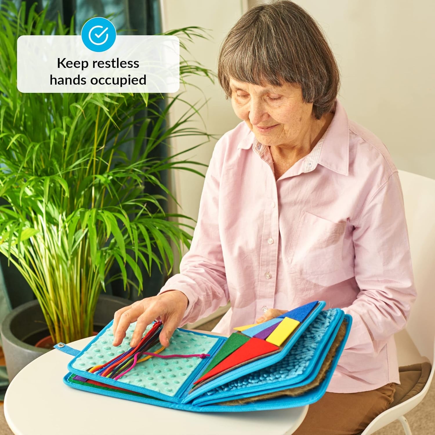 Fidget Book for Elderly | Fidget Blanket for Dementia | Dementia Products for Elderly | Gift and Activities for Seniors with Alzheimer’S | Sensory Fidget Toys