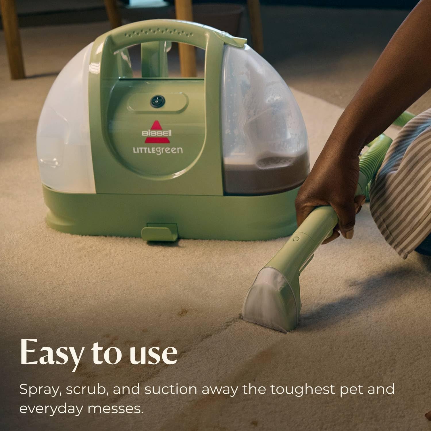 Little Green Multi-Purpose Portable Carpet and Upholstery Cleaner, Car and Auto Detailer, with Exclusive Specialty Tools, Green, 1400B