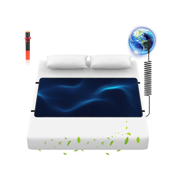 Grounding Mat for Bed, Anti-Slip PU Leather, Grounding Mat Improves Sleep, Relieves Stress, with Static Grounding Cord and Test Pen