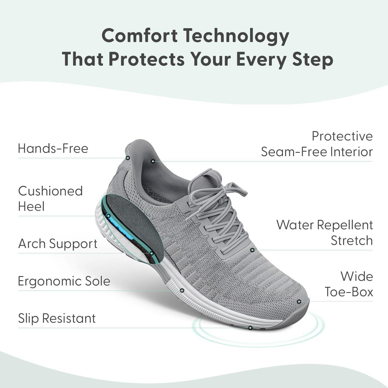 Women'S Orthopedic Knit Kita Hands-Free Sneakers