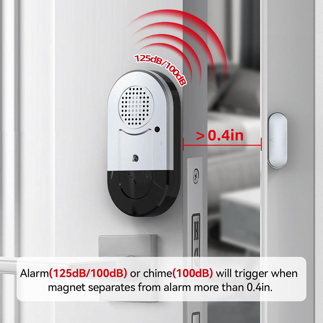 Door Alarms When Opened,Door Window Alarm Sensors for Kids Safety/Home Security/Pool/Garage/Dementia/Toddler/Travel Security,Easy to Install,Volume Control/Loud Alert,Long Battery Life,8 Pack