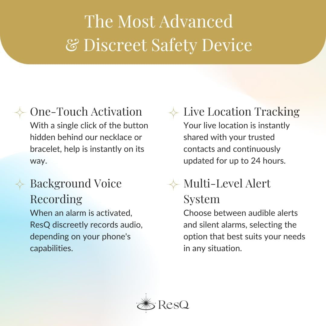 Jewelry, Shakti Smart Bluetooth Safety Necklace, Discreet Wearable Safety Device - GPS Location Tracking, Audio Recording, One Touch Activation