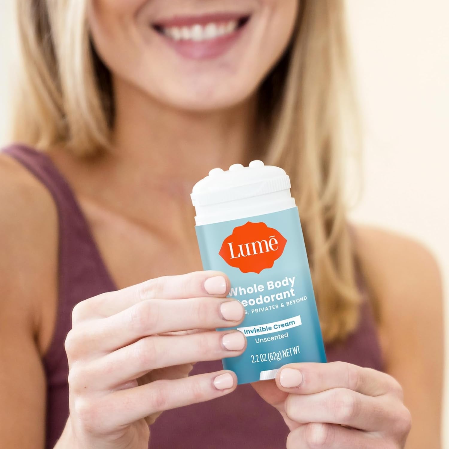 Whole Body Deodorant - Invisible Cream Stick - 72 Hour Odor Control - Aluminum Free, Baking Soda Free, Skin Safe - 2.2 Ounce (Pack of 2) (Unscented)