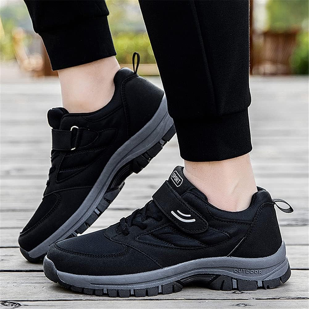 Men'S Comfortable Walking Shoes Non-Slip Safety Casual Sneakers for Elderly Strap Closure