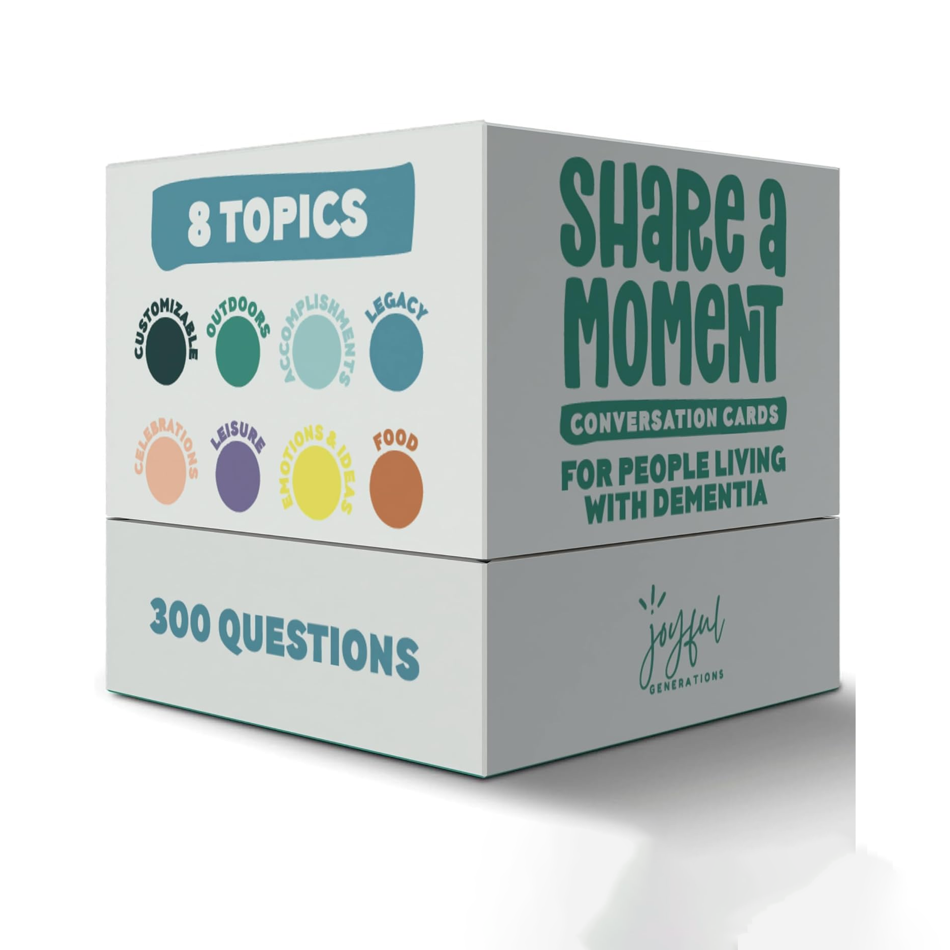 Share a Moment Conversation Cards – Dementia & Alzheimer’s Activities for Seniors, Families & Caregivers